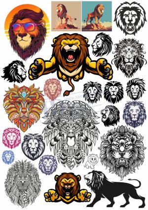 Lion, Chúa Sơn Lâm, Vector Con Sử Tử (2)