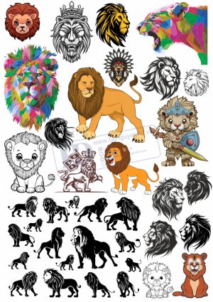 Lion, Chúa Sơn Lâm, Vector Con Sử Tử (3)