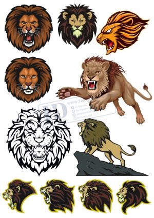 Lion, Chúa Sơn Lâm, Vector Con Sử Tử (4)