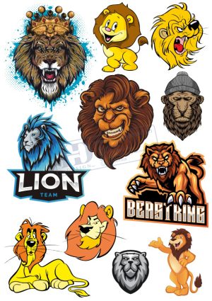 Lion, Chúa Sơn Lâm, Vector Con Sử Tử (8)