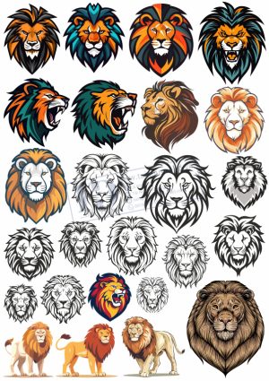 Lion, Chúa Sơn Lâm, Vector Con Sử Tử (9)