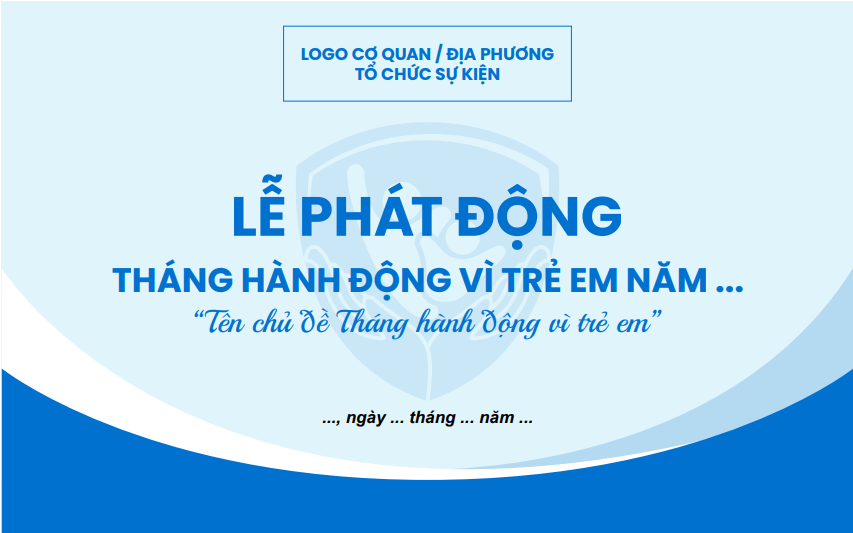 Maket Bộ Nhận Diện Tháng Hành Động Vì Trẻ Em Năm 2026
