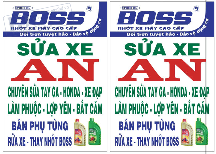 Mẫu Biển Sửa Xe Máy