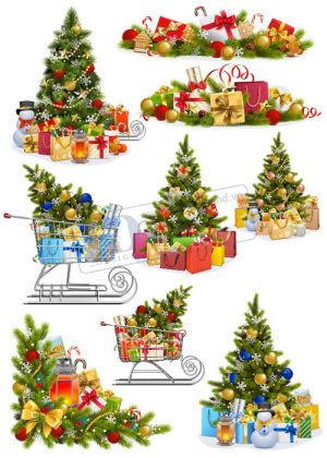 Merry Christmas, Vector Cây Thông Noel 1