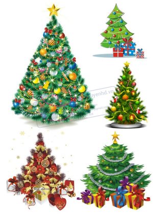 Merry Christmas, Vector Cây Thông Noel 2