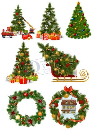 Merry Christmas, Vector Cây Thông Noel 3