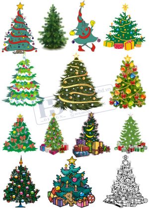 Merry Christmas, Vector Cây Thông Noel 4