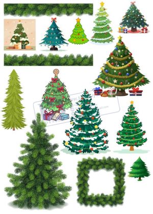 Merry Christmas, Vector Cây Thông Noel