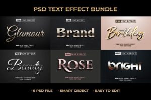 PSD Metal Text Effect Style