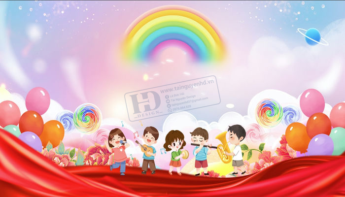 Phông Nền Thiếu Nhi, Maket Mầm Non, Trường Học (34)