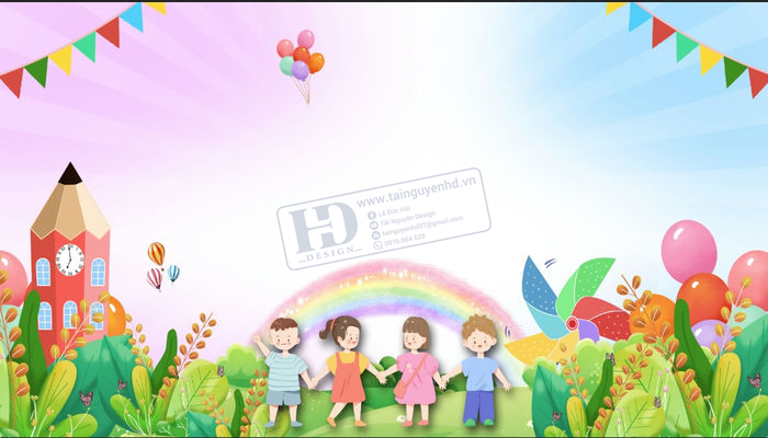 Phông Nền Thiếu Nhi, Maket Mầm Non, Trường Học (39)