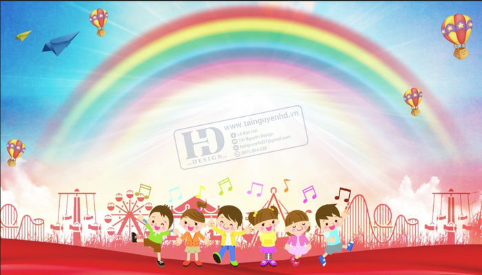 Phông Nền Thiếu Nhi, Maket Mầm Non, Trường Học (42)