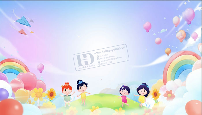 Phông Nền Thiếu Nhi, Maket Mầm Non, Trường Học (68)