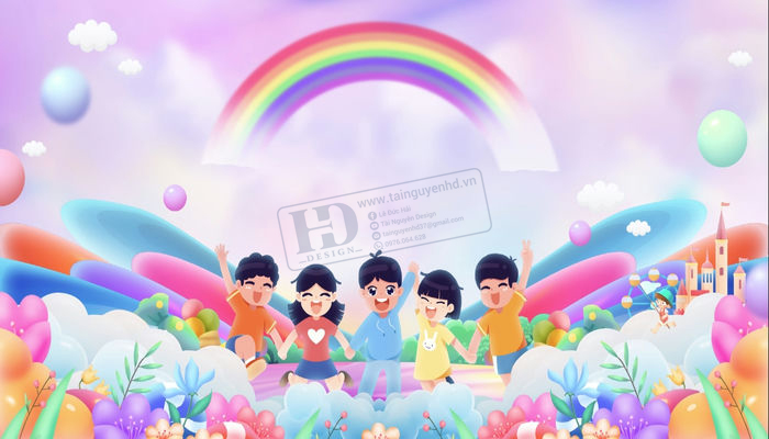 Phông Nền Thiếu Nhi, Maket Mầm Non, Trường Học (97)