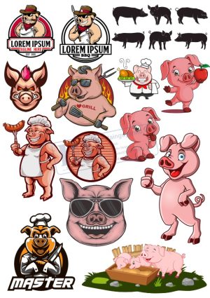 Pig, Con Lợn, Vector Con Lợn (4)
