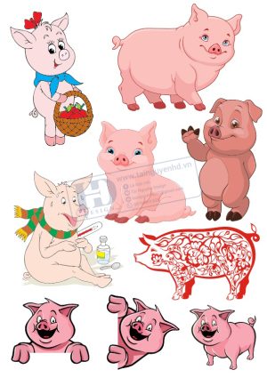 Pig, Con Lợn, Vector Con Lợn (7)