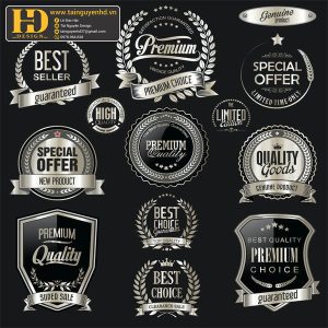 Premium Quality, Vector Logo Huy Hiệu, Gold (12)