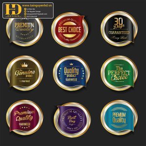 Premium Quality, Vector Logo Huy Hiệu, Gold (14)