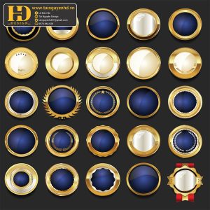Premium Quality, Vector Logo Huy Hiệu, Gold (15)