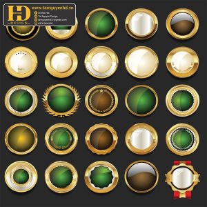 Premium Quality, Vector Logo Huy Hiệu, Gold (16)