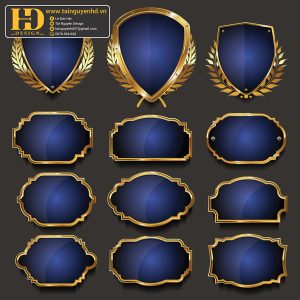 Premium Quality, Vector Logo Huy Hiệu, Gold (17)