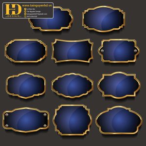 Premium Quality, Vector Logo Huy Hiệu, Gold (18)