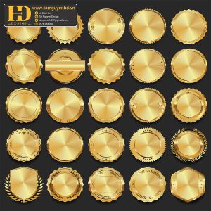 Premium Quality, Vector Logo Huy Hiệu, Gold (26)
