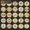 Premium Quality, Vector Logo Huy Hiệu, Gold (30)