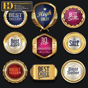 Premium Quality, Vector Logo Huy Hiệu, Gold (31)