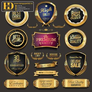 Premium Quality, Vector Logo Huy Hiệu, Gold (32)
