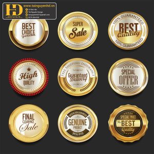Premium Quality, Vector Logo Huy Hiệu, Gold (33)