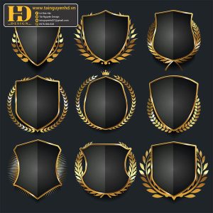 Premium Quality, Vector Logo Huy Hiệu, Gold (39)