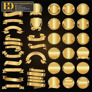 Premium Quality, Vector Logo Huy Hiệu, Gold (4)