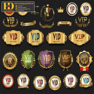 Premium Quality, Vector Logo Huy Hiệu, Gold (42)