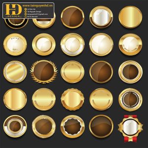 Premium Quality, Vector Logo Huy Hiệu, Gold (43)