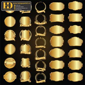 Premium Quality, Vector Logo Huy Hiệu, Gold (5)
