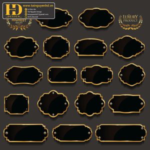 Premium Quality, Vector Logo Huy Hiệu, Gold (57)