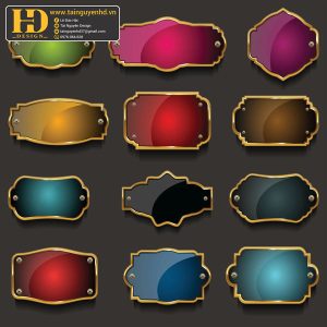Premium Quality, Vector Logo Huy Hiệu, Gold (59)