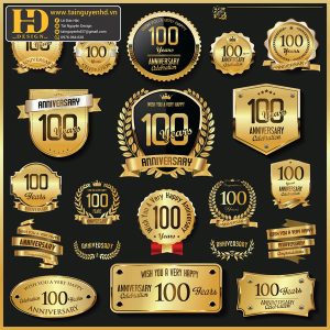 Premium Quality, Vector Logo Huy Hiệu, Gold (76)
