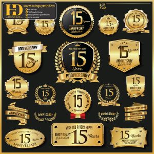 Premium Quality, Vector Logo Huy Hiệu, Gold (77)
