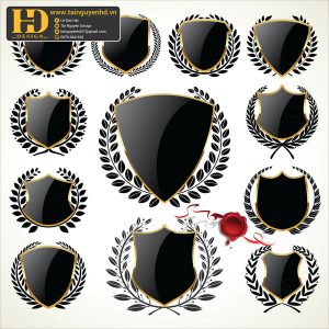 Premium Quality, Vector Logo Huy Hiệu, Gold (97)
