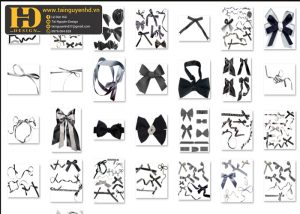 Ribbon, Dải Lụa, Mẫu Nơ Tách Nền Tổng Hợp 10