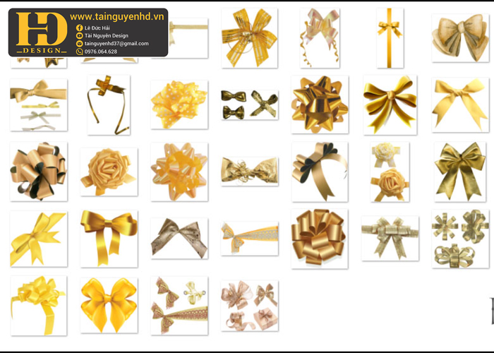 Ribbon, Dải Lụa, Mẫu Nơ Tách Nền Tổng Hợp 3