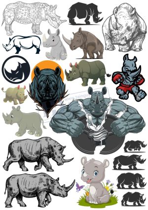 Tê Giác, Vector Động Vật