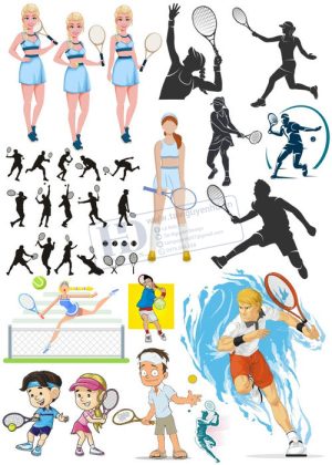 Tennis, Vector Vận Động Viên Chơi Bóng Tennis