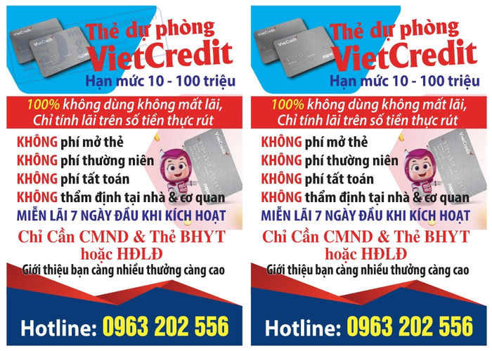 Thẻ Dự Phòng Viet Credit
