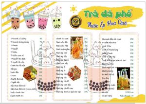 Thực Đơn Menu Trà Sữa 2