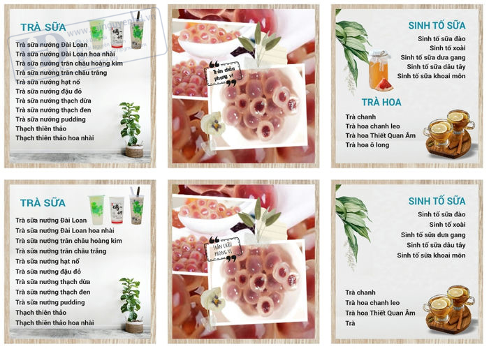 Thực Đơn Menu Trà Sữa