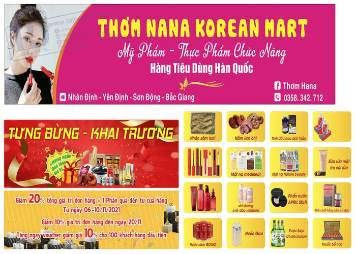 Vector Biển Quảng Cáo Mỹ Phẩm