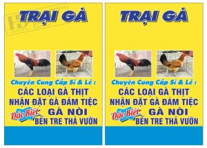 Vector Biển Quảng Cáo Trại Gà